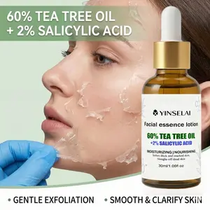 Tea Tree Oil & 2% Salicylic Acid Facial Essence Lotion 30ml | Pore Clearing & Exfoliating Serum for Blemish Skin