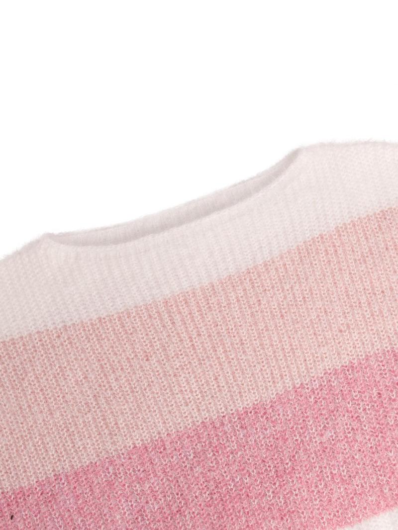 Women's Colorblock Striped Sweater Dress, Elegant Fashion Style, Perfect for Fall & Winter, Daily Wear, Parties, Valentine's Day