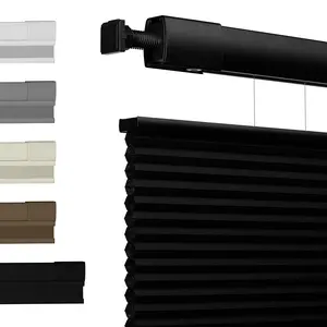 Cordless Blackout Cellular Honeycomb Blinds, Top Down Bottom Up, No Drill No Tools Easy Installation for Windows