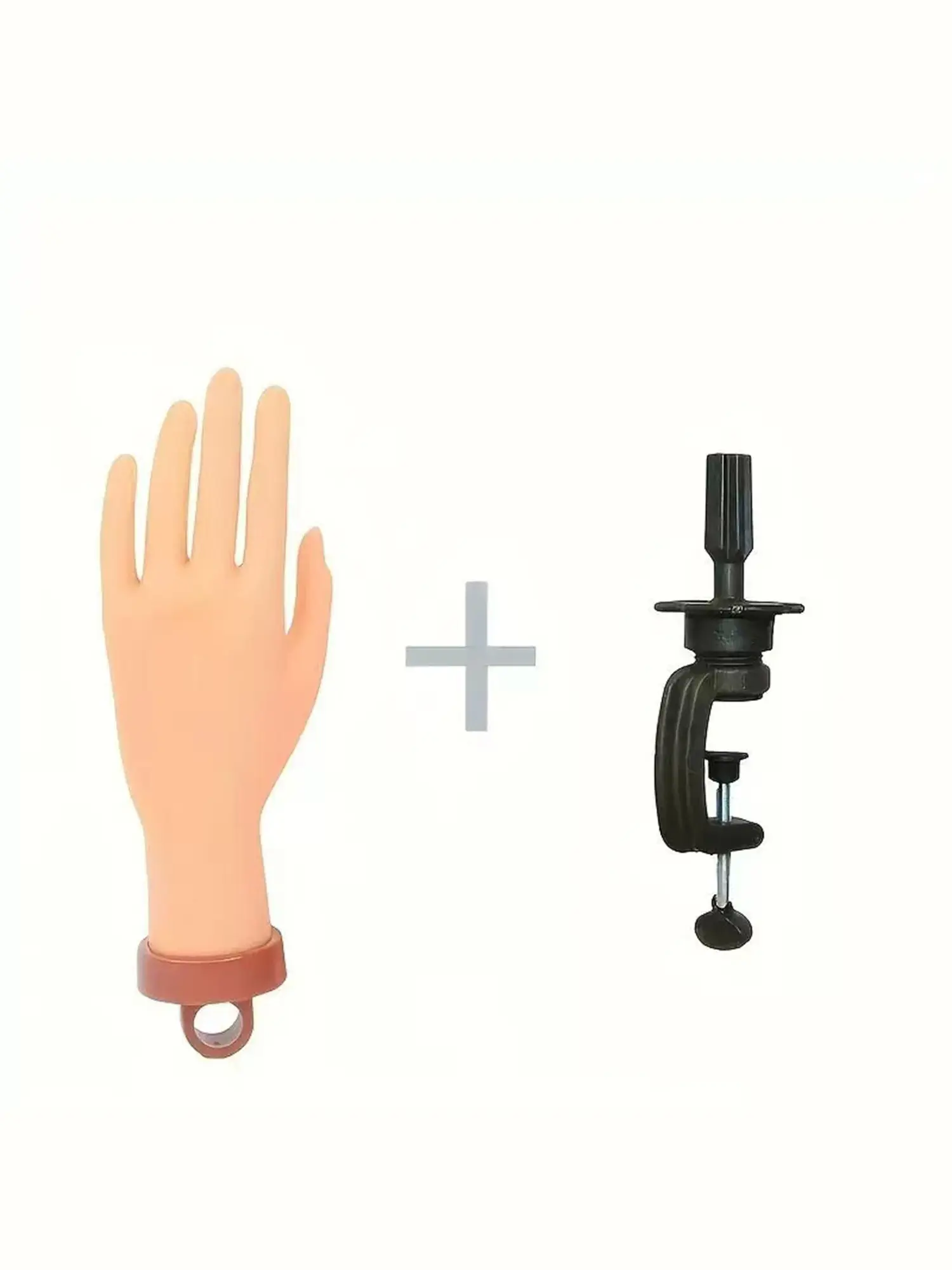 Desktop Stand Mannequin Hand for Nail Art Practice, Flexible for Professional Training, Suitable for Gel and Crystal Nails