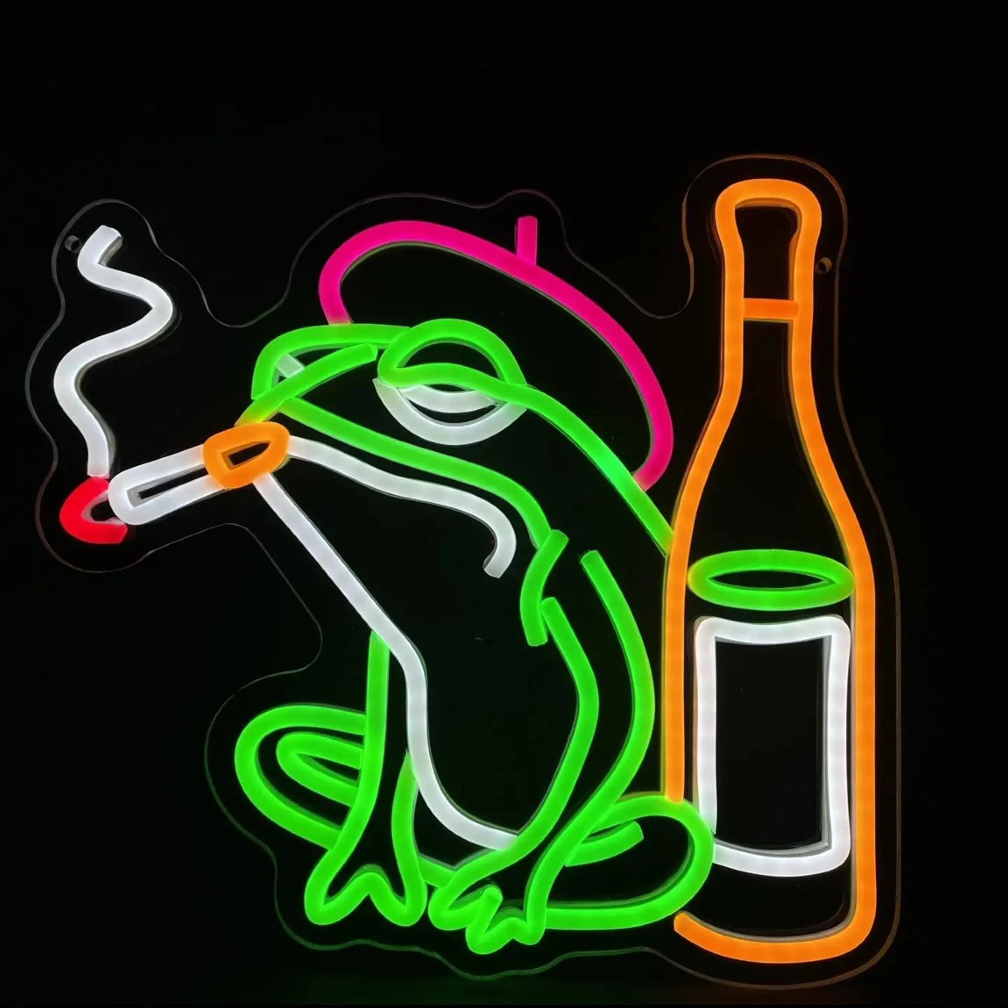 Frog Neon Light, LED USB Powered, Adjustable Brightness Art Sign, Ideal for Caves, Bars, Bedrooms, Stores, Hotels, Garages, Decorative Gift