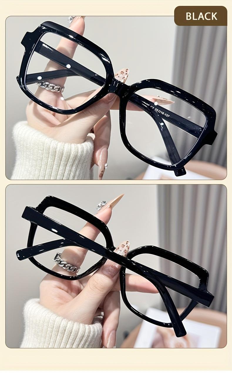 Ladies Elegant Square Frame Glasses, Stylish Contrast Design with Tortoiseshell Pattern, Lightweight Plastic Frame and Clear Lenses for Trendy Daily Wear