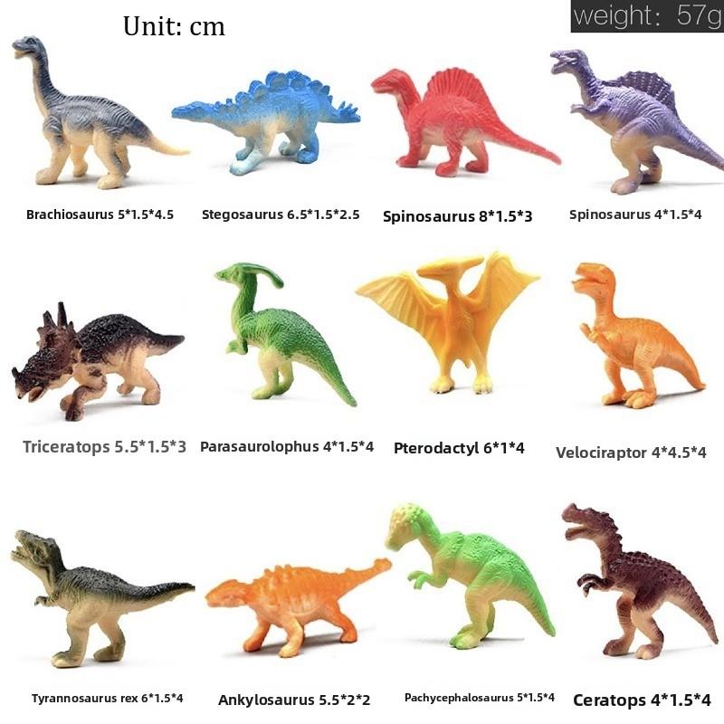 12pcs Mini Dinosaur Figures Set Realistic Dinosaur Toys for Birthday Party Gifts Cake Toppers