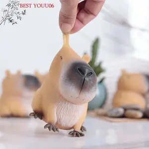 (YOUU06)1PC Cute Cartoon Capybara Squeeze Toy Stress Relief Funny Animal Squeeze Toy Capybara Shape Pinch Toys Relax Gifts