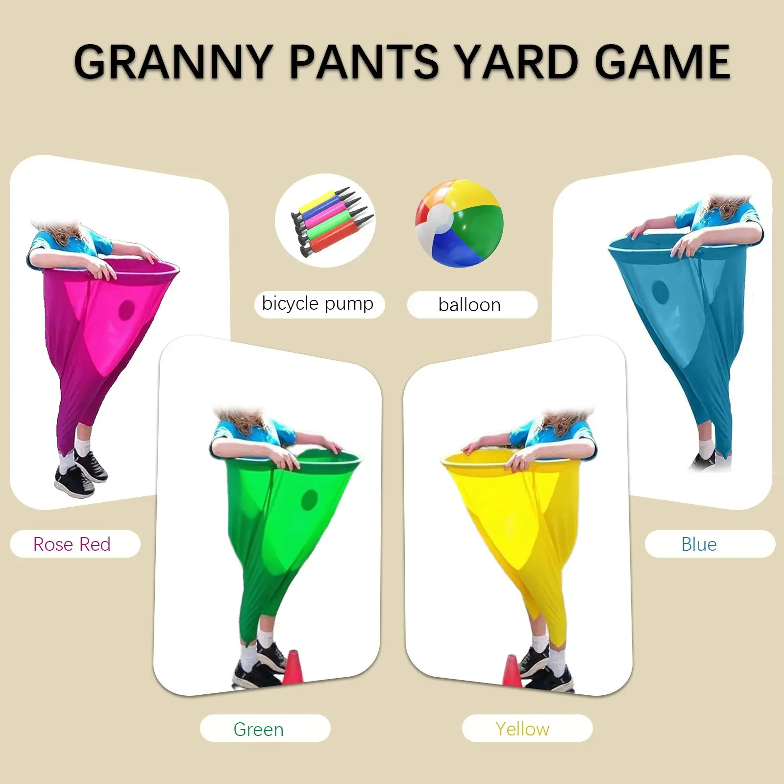 Granny Pants Yard Game, Outdoor Group Catch Ball Game Pants, Comfortable and Durable Design, Perfect for Family Fun Activities