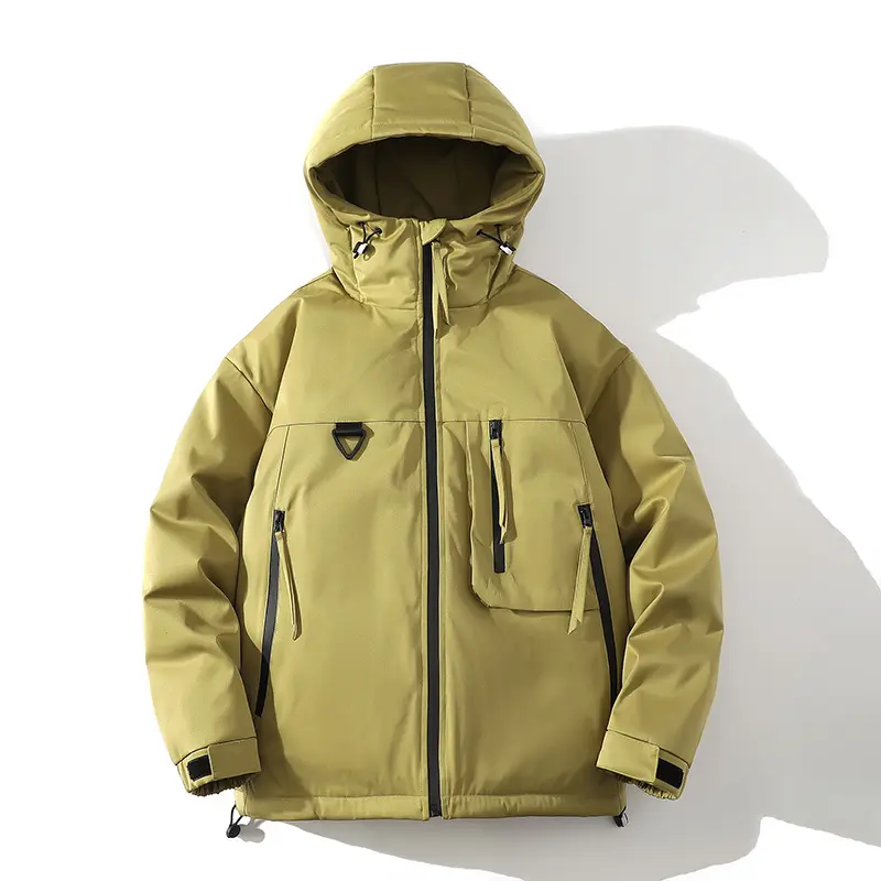 Men's Winter Jacket Techwear Hooded Puffer Coat Tactical Utility Pockets Windproof Thick Warm Outerwear Streetwear Zip Up Casual Male Fashion Clothing Apparel cozy soft cool clean chic active sporty casual premium classic stylish durable vibe hype fall