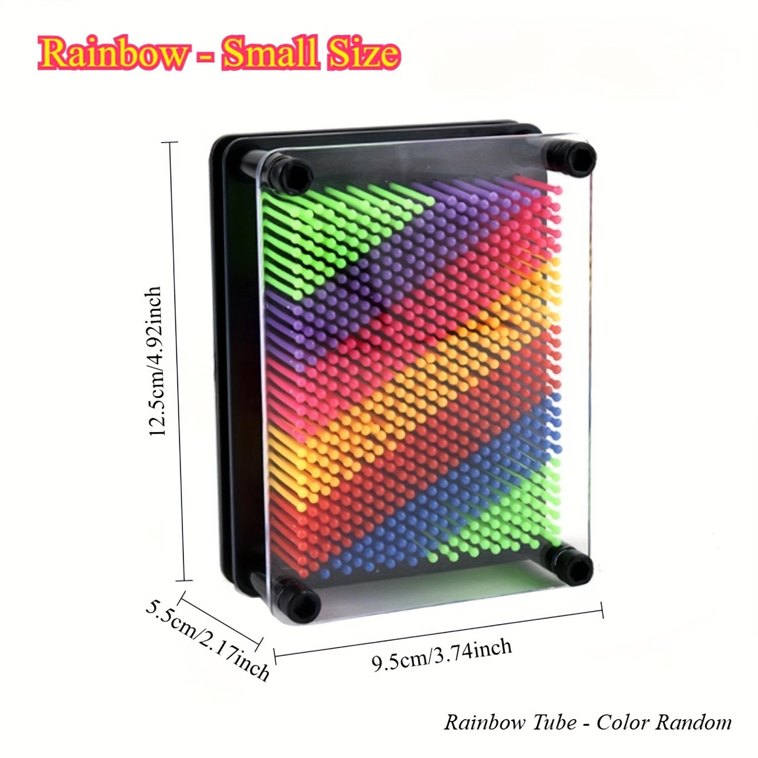 Rainbow 3D Pin Art Kit - 1 DIY Plastic Pin Art Board Sensory Sculpture | Perfect Gift for Birthdays and Ideal Present