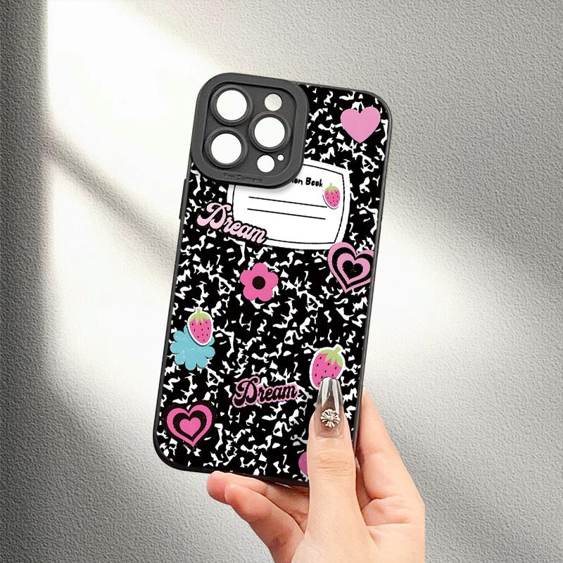 UV Printed Notebook Cover Design TPU Protective Phone Case - 360-Degree Protection Phone Accessory for iPhone 7,8 Plus,SE,Mini,XR,X/XS,11,12,13,14,15,16,17 Pro Max - Ideal Birthday Gift for Handheld Device Users