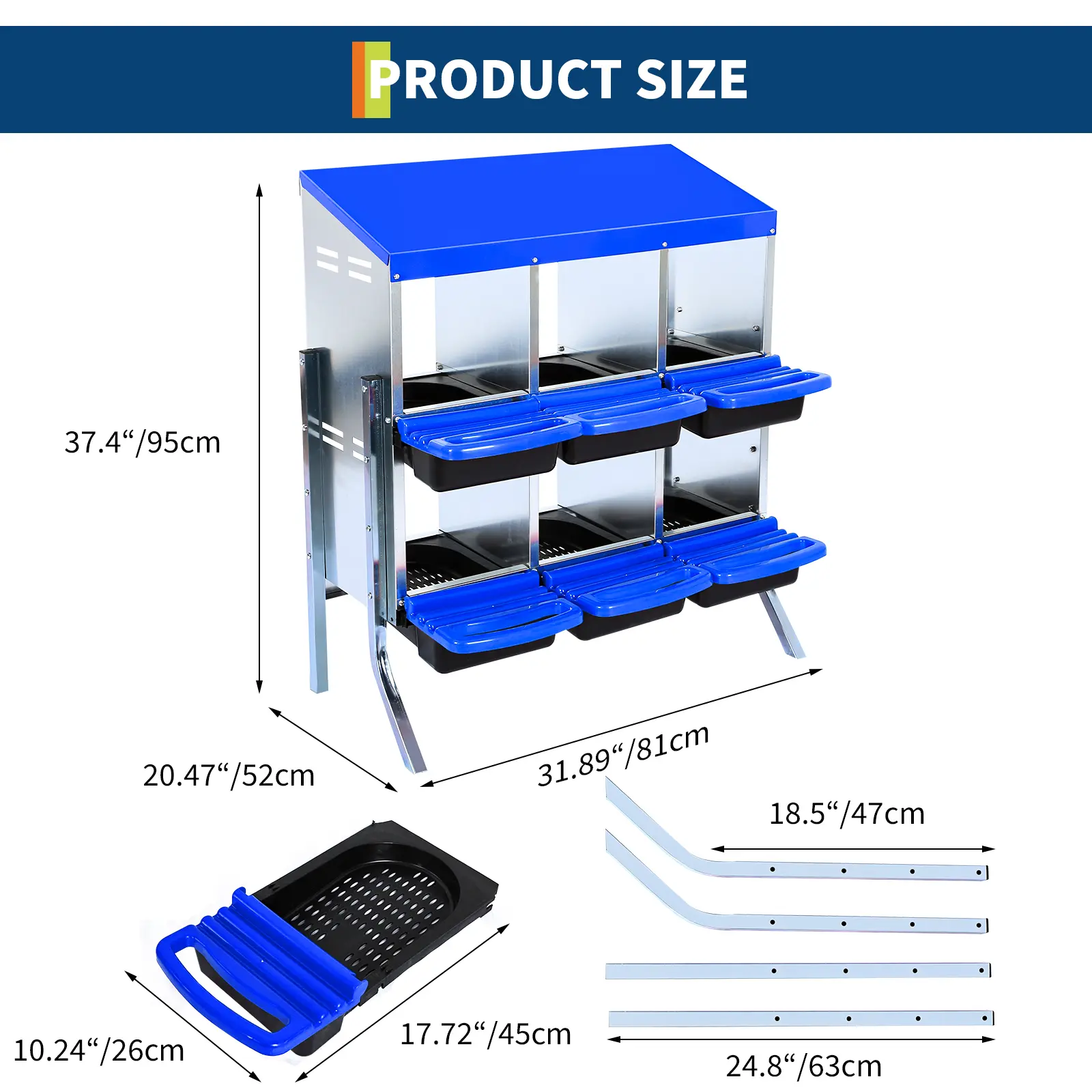 6 compartments - with stand