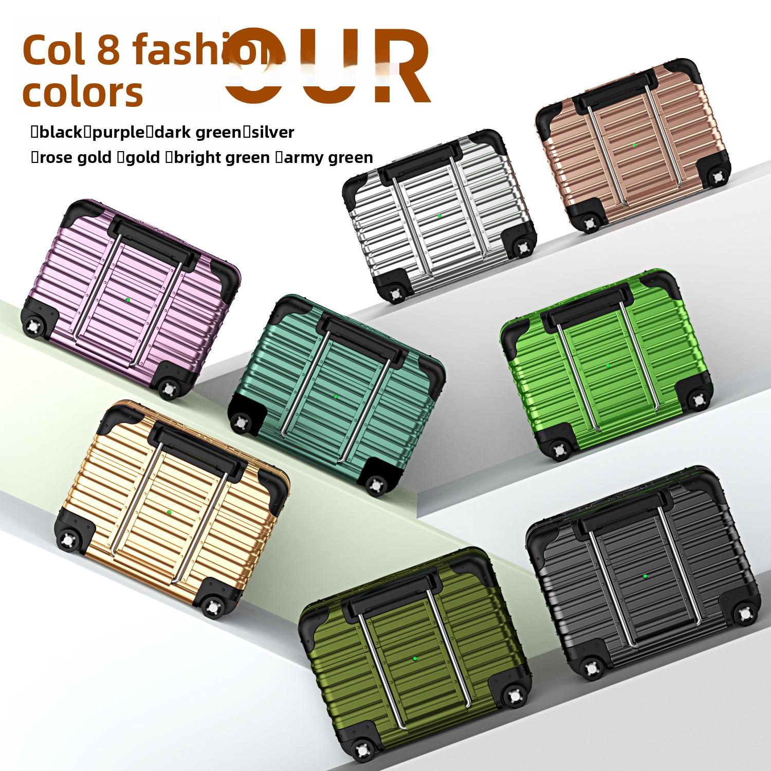 AirPods Case for AirPods 4th Generation, AirPods Pro 2, AirPods Pro 3, Shockproof Suitcase Luggage Design Protective Cover with Built-in Phone Stand, Lockable, Support Horizontal & Vertical StandAirPods Case for AirPods 4th Generation, AirPods Pro 2, AirP