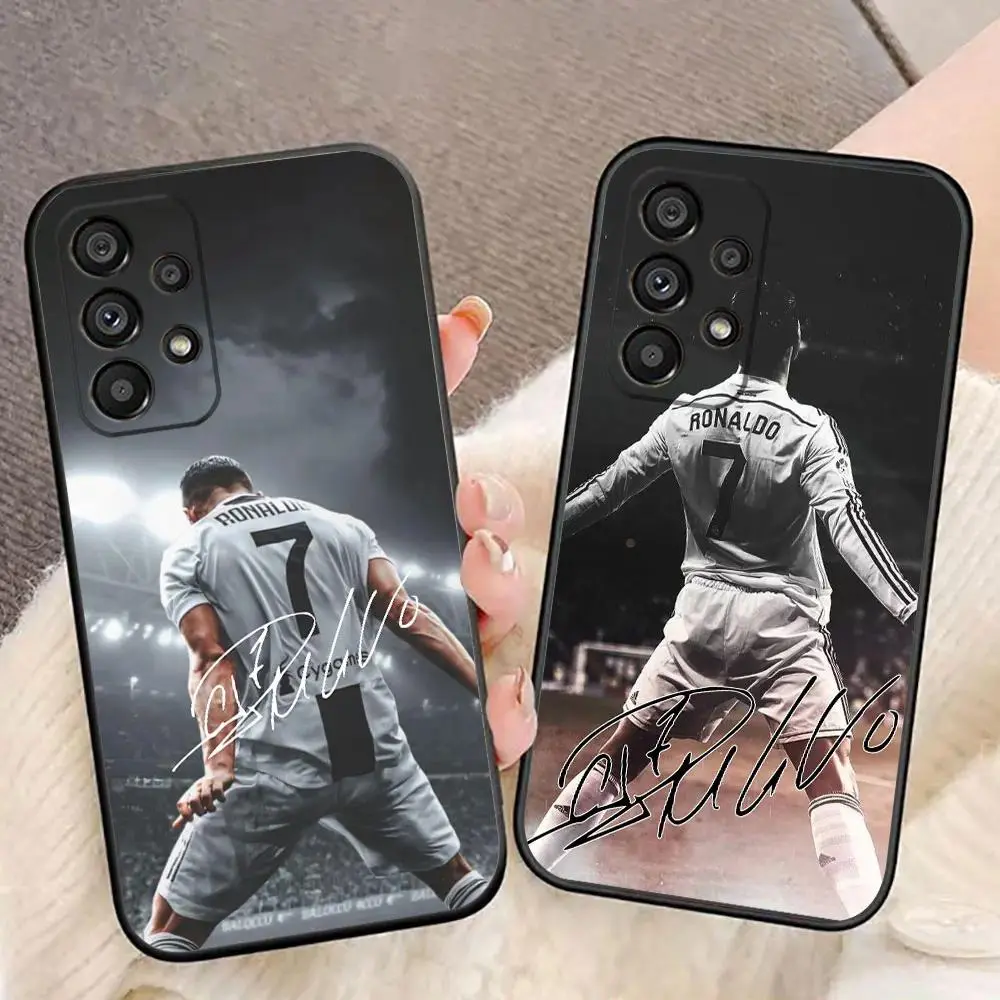 CR7 Football Themed Customized Durable Shockproof Scratch-Resistant Smartphone Case, Handheld Accessory for Samsung A14, A15, A16, A35, S21, S22, S23, S24, S25, S26, Plus, Ultra, FE Devices