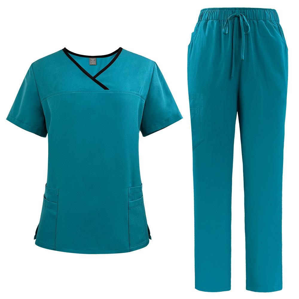 Women's Two-Piece Anesthesia Scrub Set, High-Stretch Workwear for OR Technicians & Nursing Staff