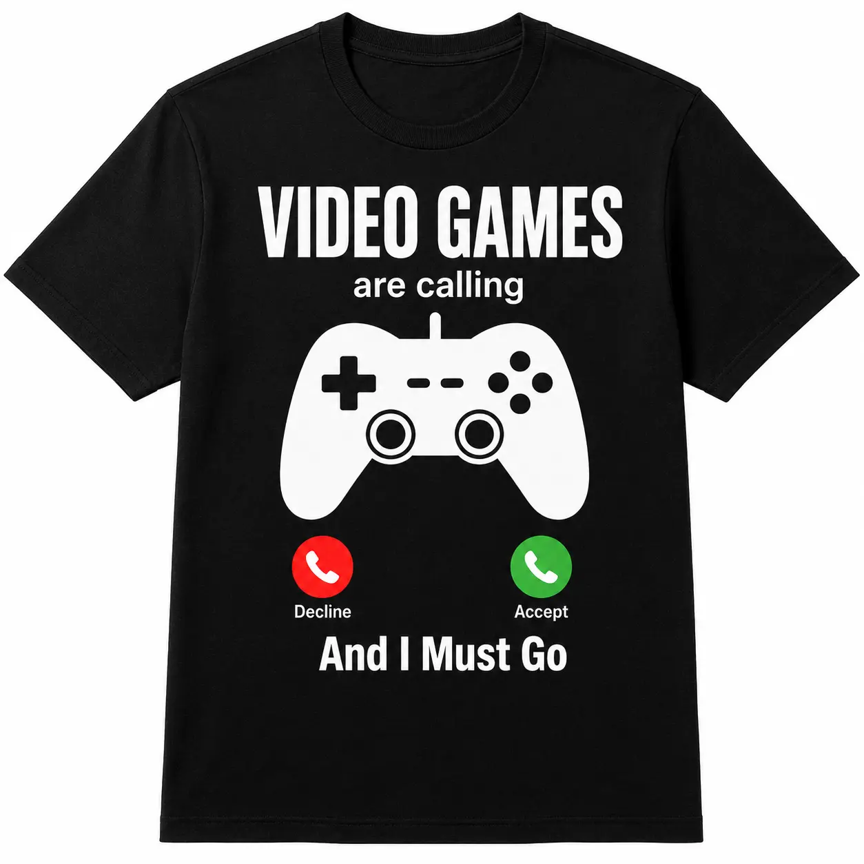Video Games Are Calling and I Must Go T-Shirt, Funny Gamer Controller Graphic Tee, Console Gaming Shirt for Video Game Lovers, 100% Cotton Adult Unisex, Ships from USA