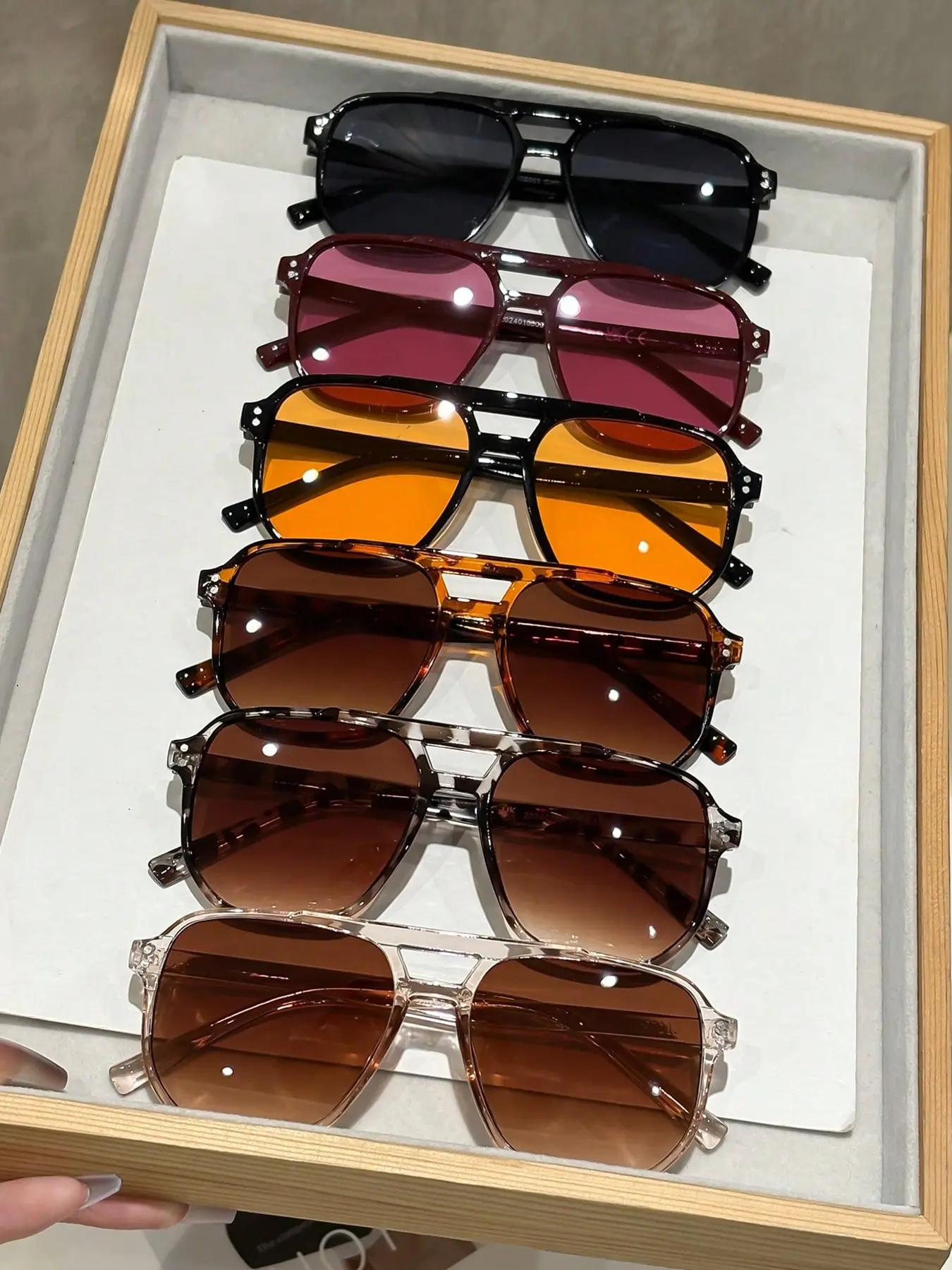 6 Pairs Women's Pilot Fashion Glasses, Classic and Trendy Colors, Stylish Eyewear for Everyday Wear, Perfect Gift Idea, Casual Sunglasses Set