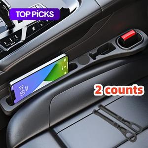 car seat side filler, pu leather car seat side storage strip, phone key ticket holder, car interior accessories for stowing & tidying