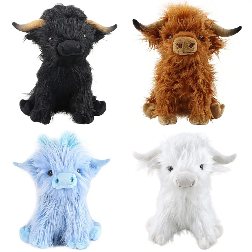 Simulated Highland Cow Plush Toy, Soft And Comfortable Stuffed Toy, Children's Companion Toy