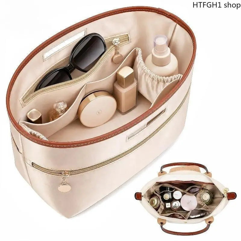 Luxury Tote Bag Insert Organizer with Handles - Multi Size Inner Shaping Pocket, Fits Le Pliage, Neverfull MM, Speedy 30, Goyard PM, Handbag Everyday Purse Shaper