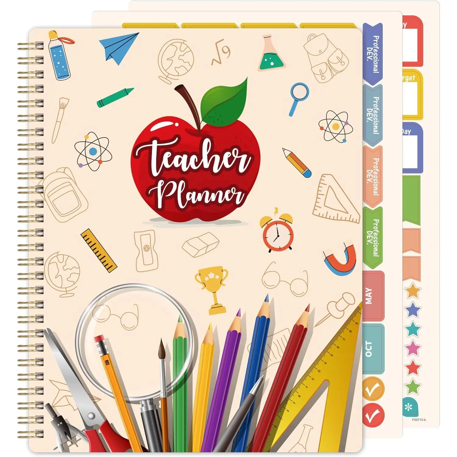 Teacher Planner - Undated Teacher Planner 9''x11'', Undated 2026-2027 Teachers Lesson Planners/Plan Book/Calendar Planners with Stickers, Schedules, Calendars and Inner Pockets