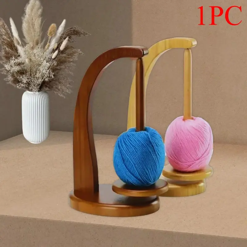 Wooden Yarn Winder With Magnetic Base For Knitting Crochet Sewing