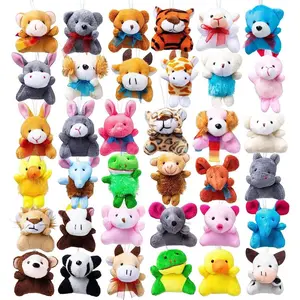12 Pack Random Mini Animal Plush Toy Assortment (12 Units 3" Each), Bulk Stuffed Animals for Kids, Small Animals Plush Keychain Decoration, Carnival Prizes, Birthday Goodie Bags & Party Favorsfidget toys