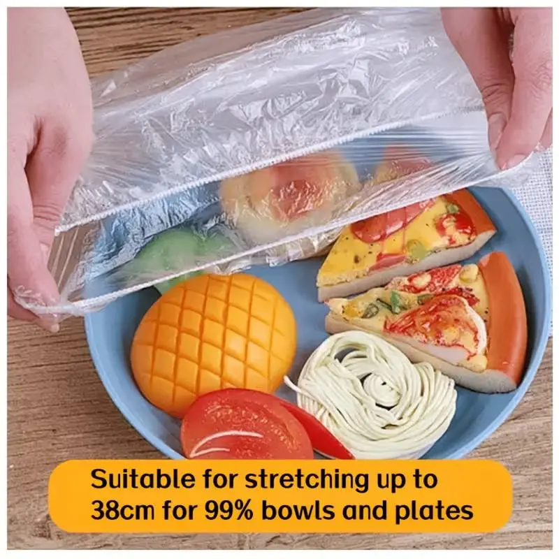 300 Food Grade Plastic Covers, Durable & Reusable, Ideal for Kitchen Storage, Freshness Preservation, Eco-Friendly Design