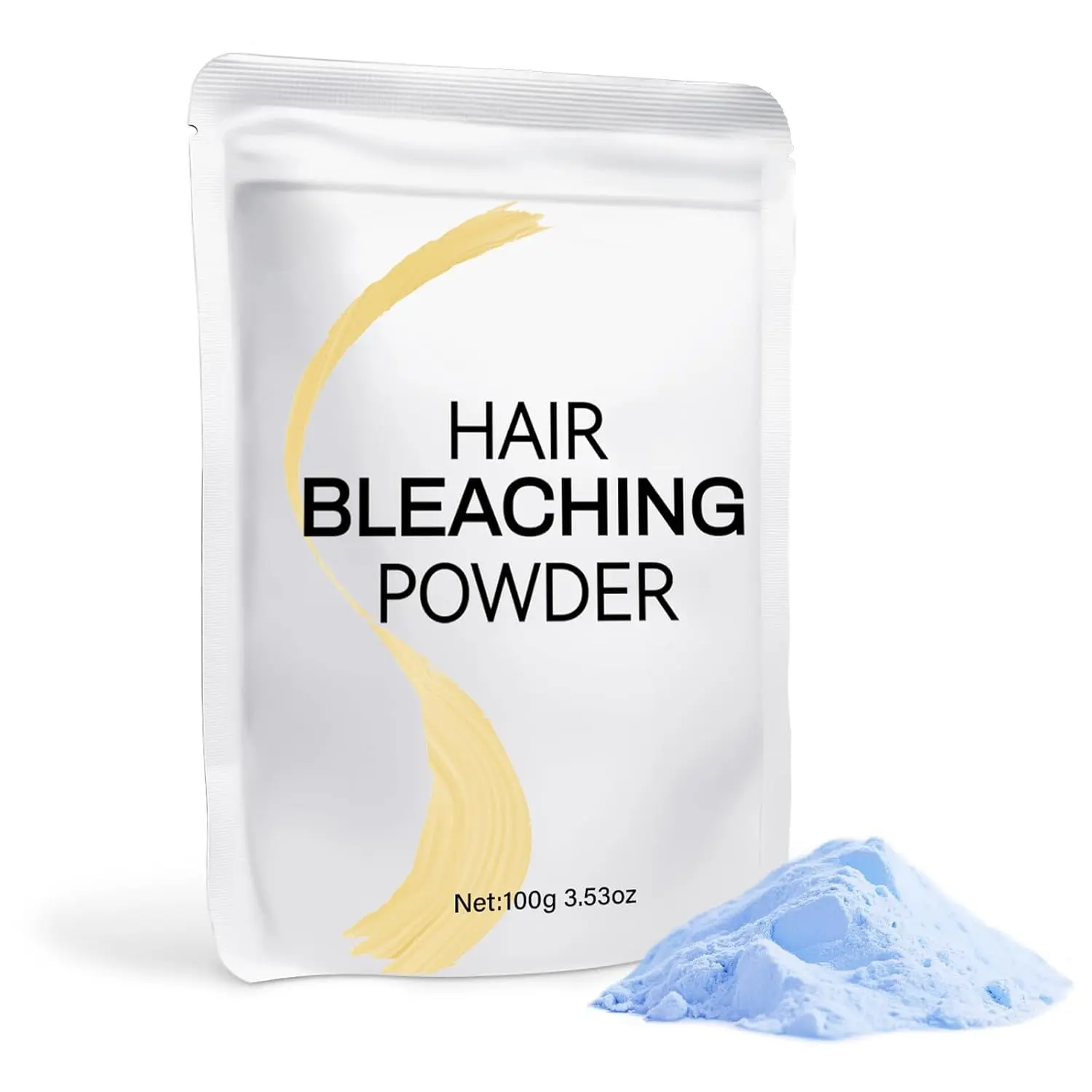 Hair Bleach Powder 100g/3.53oz Professional Strong Gentle Hair Lightening Bleach Lift Up to 8 Levels Perfect for DIY Blonde Highlights & Lightening