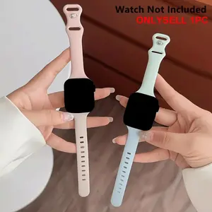 Silicone Watch Band (Band Only), Fashionable Watch Band for Women & Men, Smart Watch Straps, Wearable Tech Accessories Compatible with Apple Watch Series 6 Se 5 4 3 7 8