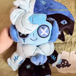 20cm Cookie Run：kingdom Shadow Milk Cookie Kawaii Plush Doll Outfit Present Cosplay Gift Cotton Figure Hug Pillow Mascot Gift