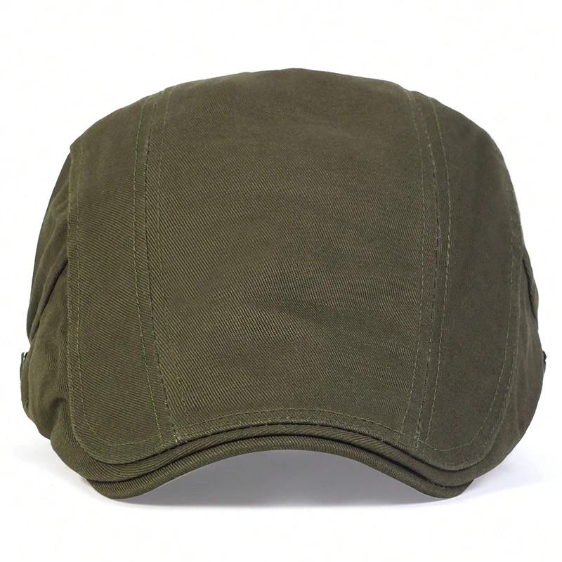 Men Light Board Solid Color Newsboy Caps British Painters Hats Spring and Summer Adjustable Flat Cap Hip Hop Berets