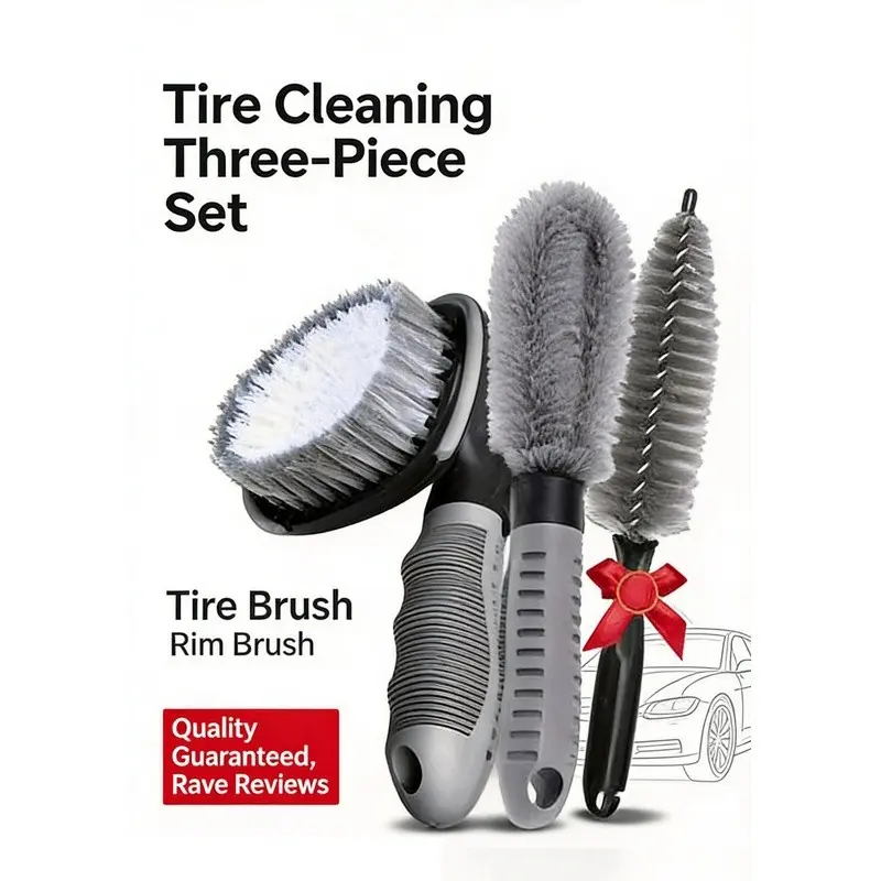 Simple Car Tire Rim Cleaning Brush Ideal for DIY Car Beauty Enthusiasts and Professional Auto Detailing Shops Car Wheel Tire Cleaning Brush Stiff Bristle Heavy Duty Rim Cleaner Brush