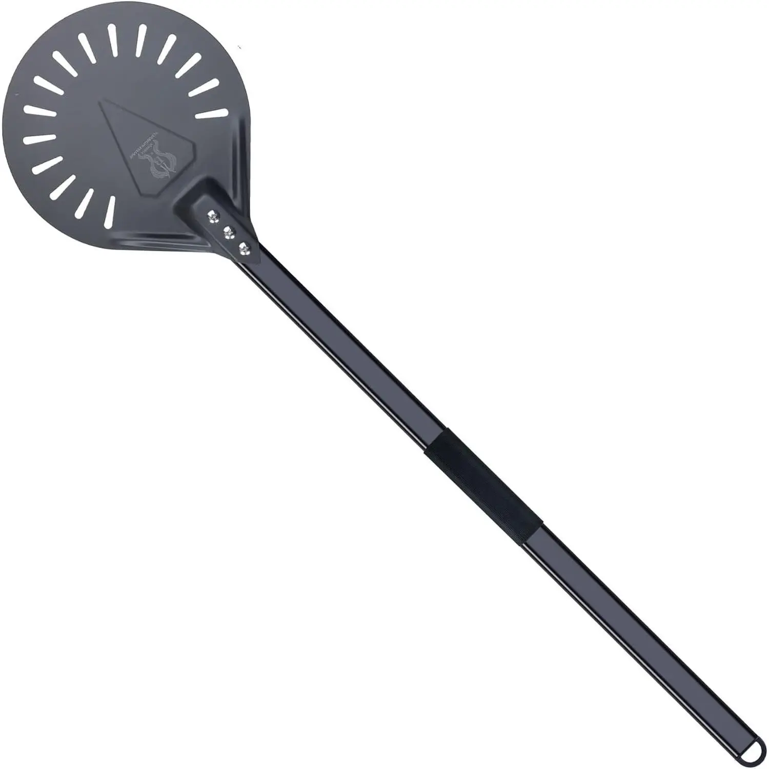 Pizza Turning Peel 9 Inch Round Aluminum Pizza Turner Perforation Pizza Peel with 40 Inch Long Handle Outdoor Pizza Oven Accessories