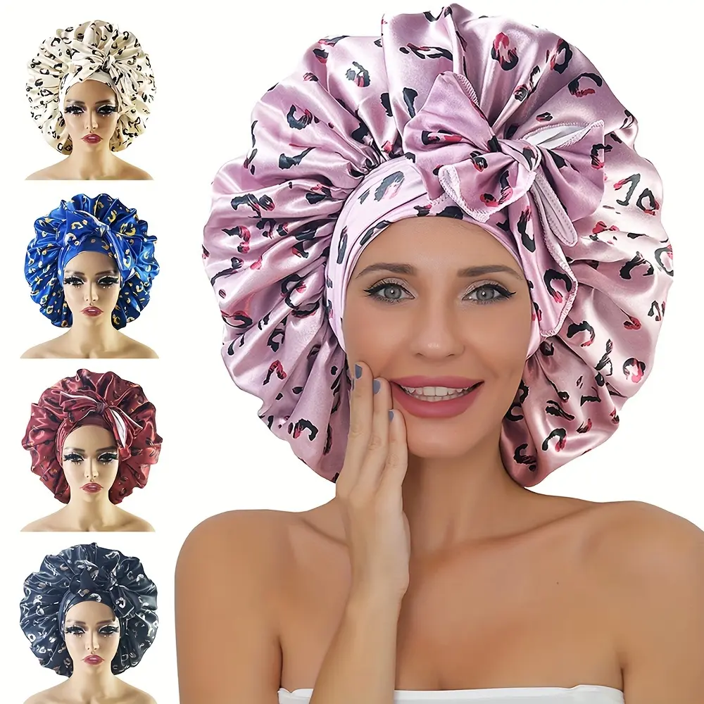 Printed Extra Large Long-Strap Nightcap, Stylish Fashion Accessory Hat
