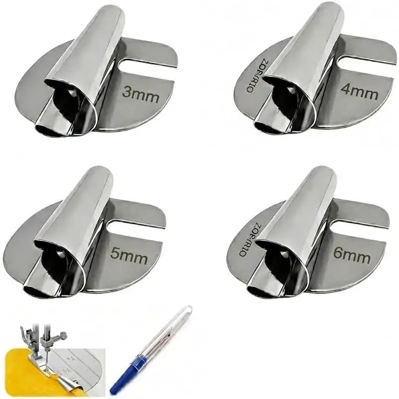 4 count  Seam Guide for Sewing Machine,3/4/5/6mm  Sewing Guide for Straight Sewing, Hemming Foot,Sewing Tools & Accessories Stainless Steel Material