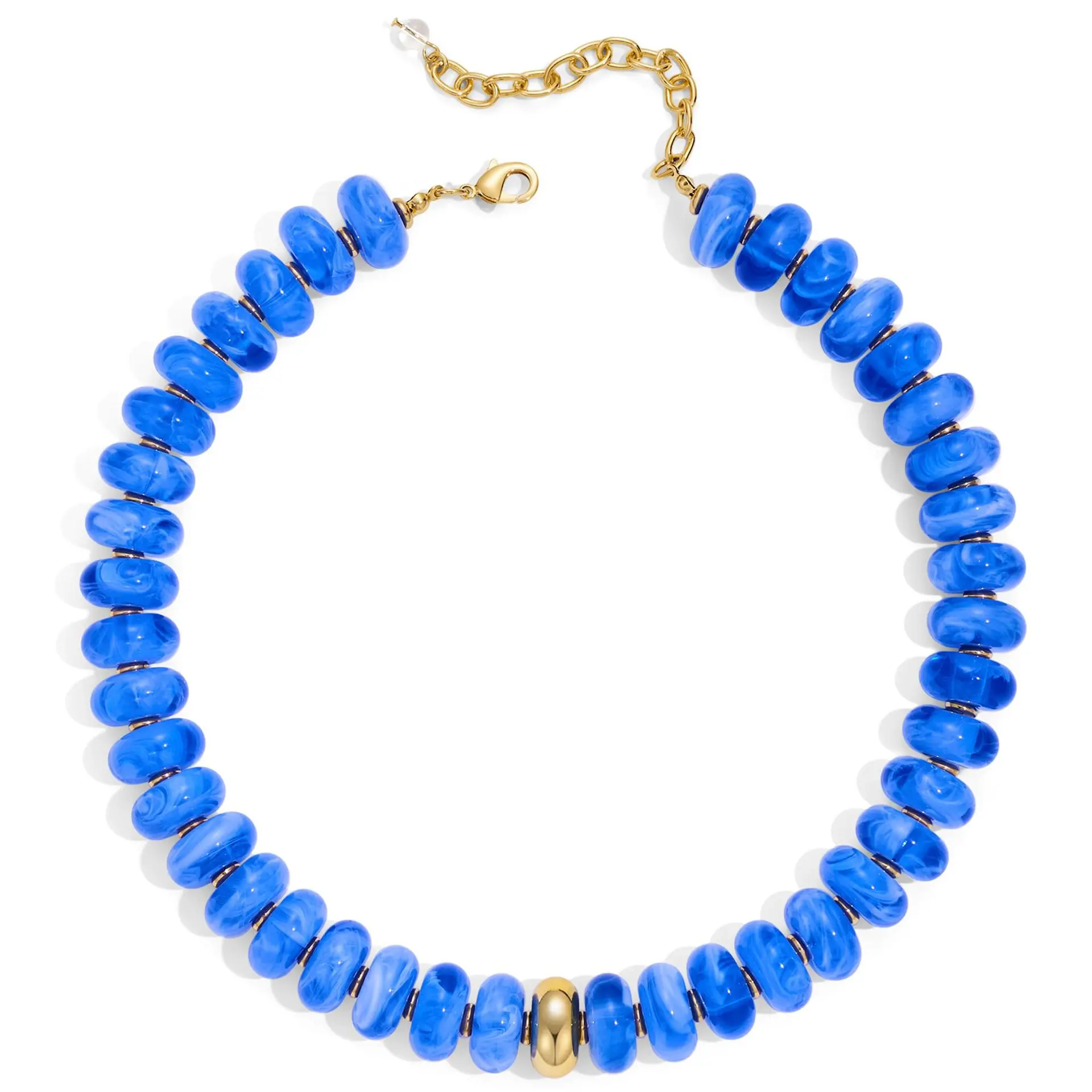 Vibrant Multicolor Beaded Choker, Y2K Bohemian Bold Statement Necklace, Chunky Wrist & Neck Jewelry with Gold Spacer Beads