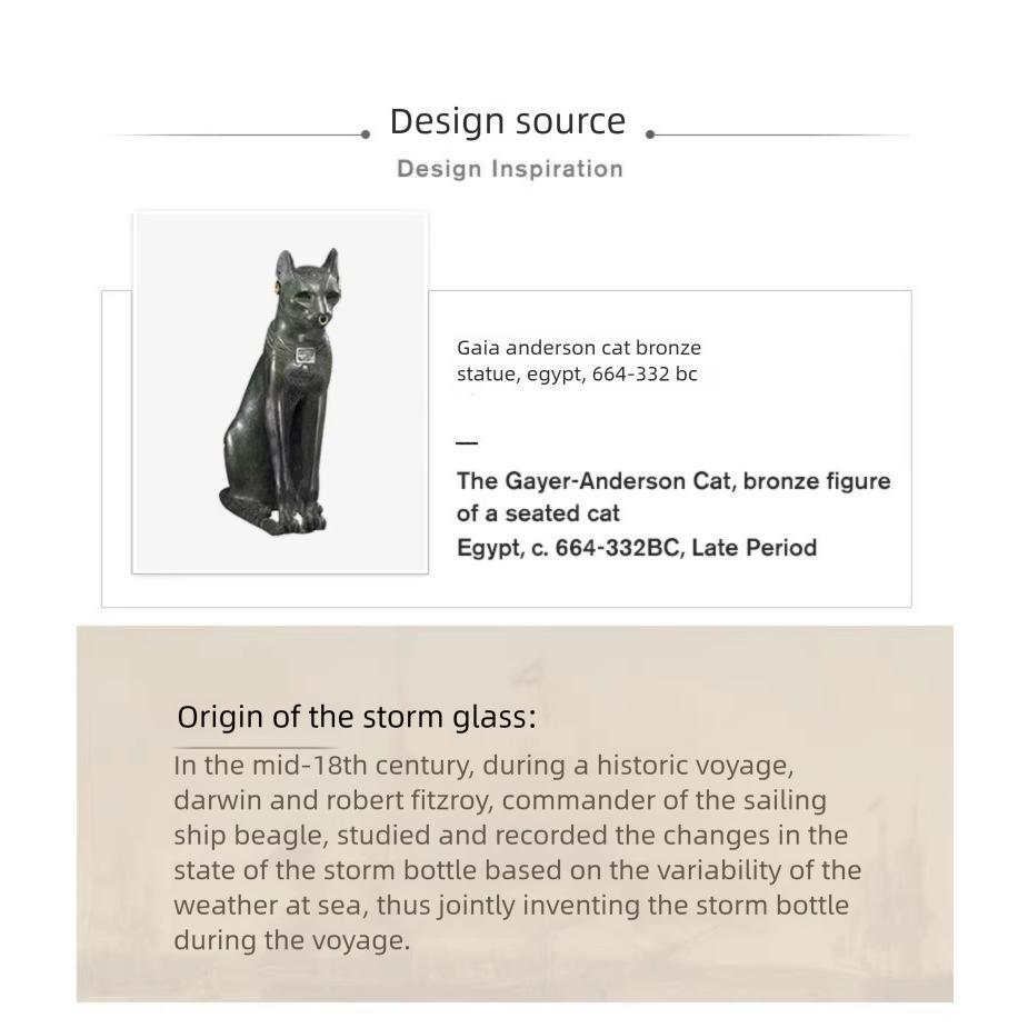 Forecast Anderson Storm Birthday Gift Factory Wholesale Egyptian Cat Weather Bottle