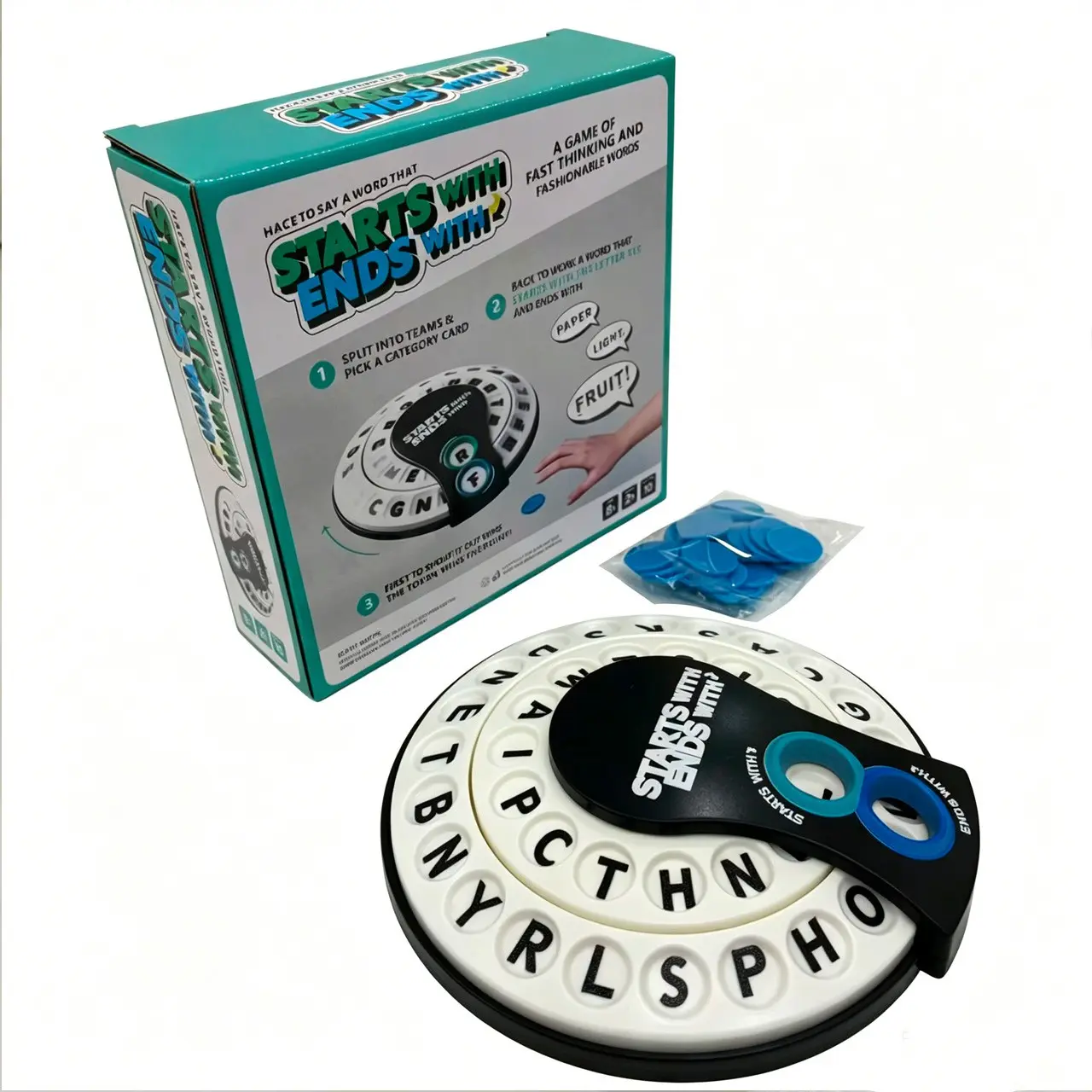 Rotating Letter Game Board, Spin and Shout Alphabet Challenge, Fun Word Puzzle, Perfect Birthday Gift for Friends