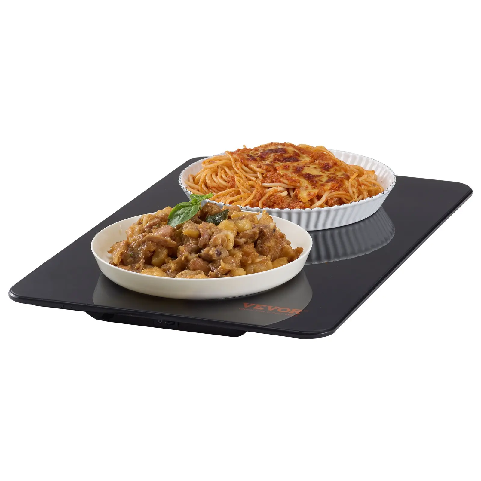 【Summerfinds】VEVOR 100W 120V Electric Kitchen Warming Tray, 16.5x11in Portable Tempered Glass & Metal Heating Tray with 65-90℃ Range, Easy Operation for Dinner, Entertaining, Events, Black