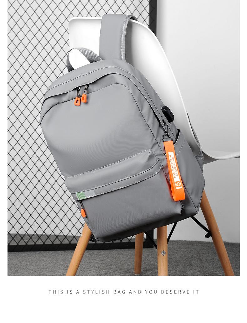 2026 New Student Backpack College Style Large Capacity Simple Casual Laptop Bag Multifunctional Lightweight Versatile Travel Backpack