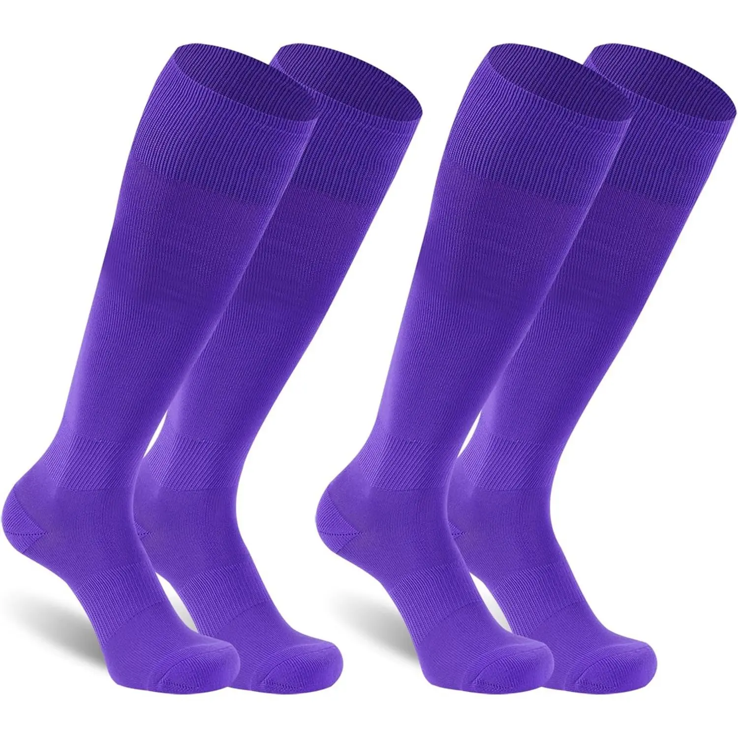 Unisex Soccer Socks, Knee High Solid Baseball Football Sports Team Socks