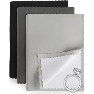 3PCS Jewelry Cleaning Cloth, 10'' x 12'' Silver Polishing , 100% Cotton Jewelry Cloth Polishing for Cleaning Gold, Diamonds, Platinum, Gemstones, CoinsGift.