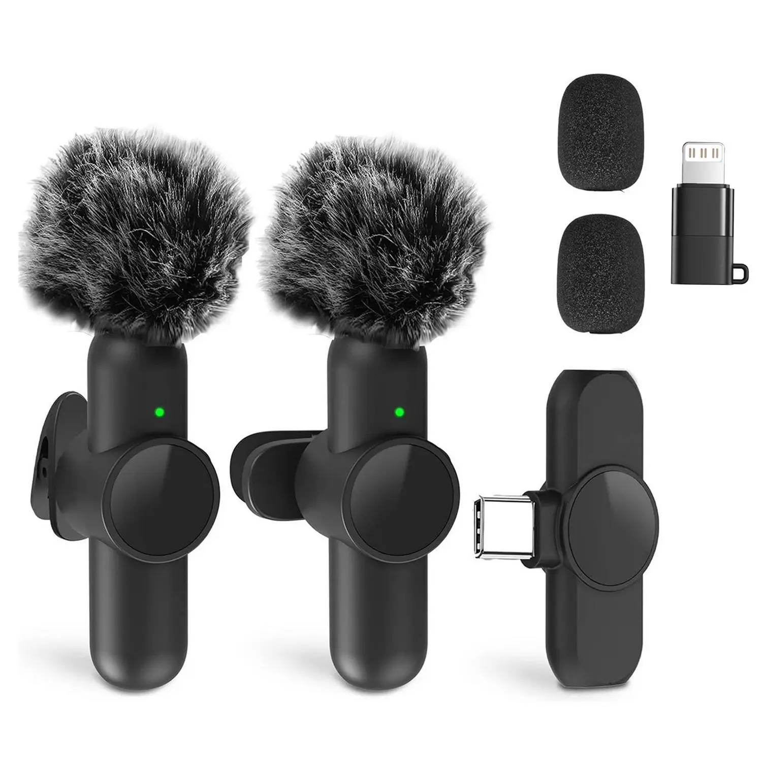 Wireless Lavalier Microphone for iPhone & Android, Condenser Lapel Mic, Plug-Play for Video Recording, Teaching, Podcasts, Vlogs, Audio