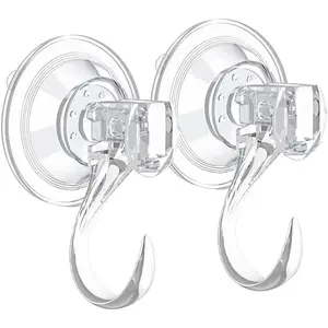 2 Pack Suction Cup Wreath Hanger,Large Clear Removable Suction Cup Wreath Hooks 22BL Strong Window Glass Wreath Holder Use for Halloween Christmas Decorfidget toys