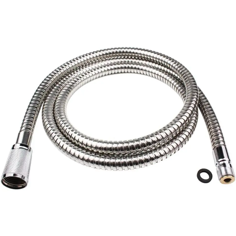 Universal Chrome Metal Faucet Hose Replacement Kit, Kitchen Plumbing Valves & Parts, Hose Kit