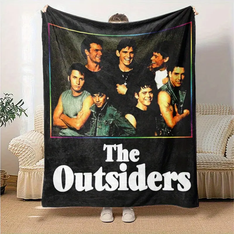 The Outsiders movie themed super soft flannel blanket - all season comfort, modern style home decor, sofa, bedroom, office must-have