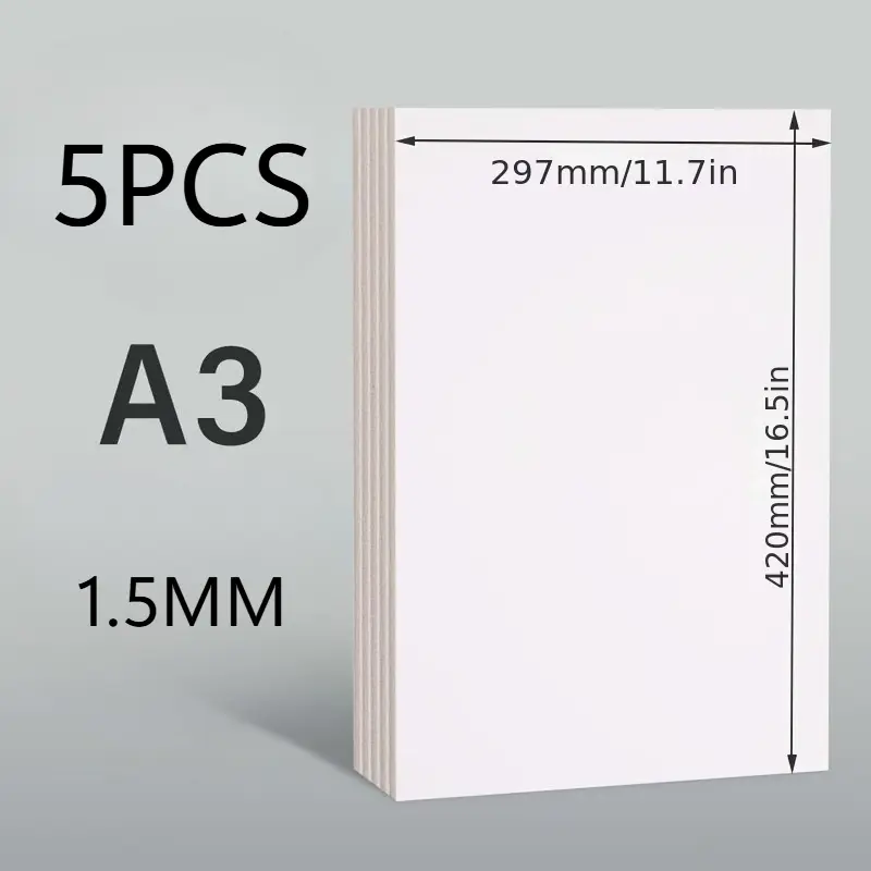 5Pcs Book Board, Binders Board Chipboard Designer Bookboard Kraft 60pt Heavy Duty Chipboard Sheets Bookbinding Supplies for Book Binding Cover  Scrapbooking & Picture Frame Backing