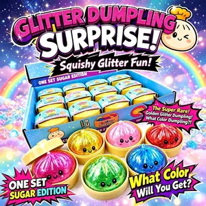 12-Piece Glowing Dumpling Sensory Squeeze Toy, Stress Relief Handheld Pressure Ball, Portable Office Desk Relaxation Tool, Unisex
