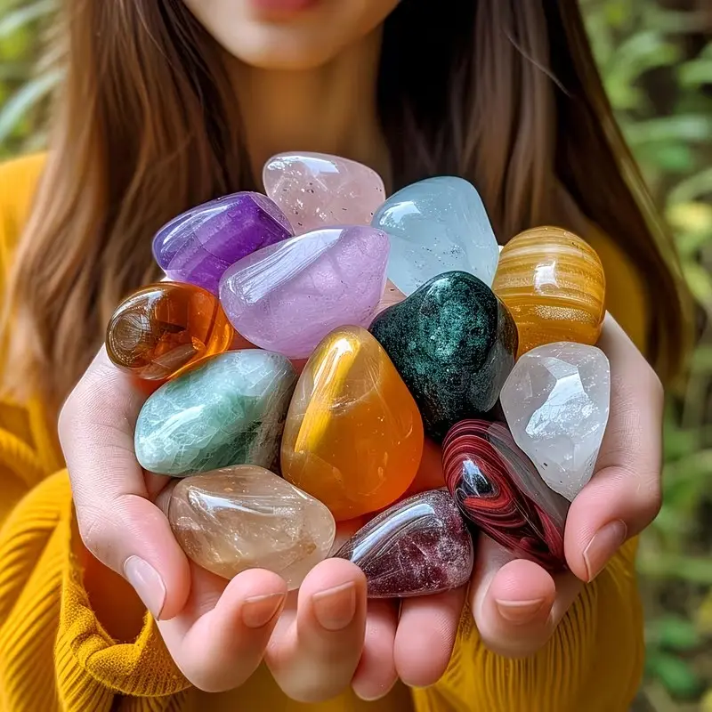 Mixed Natural Stones, Irregular Polished Pebbles, 100g/200g/400g Pack, Decorative Garden Stones, DIY Craft Supplies