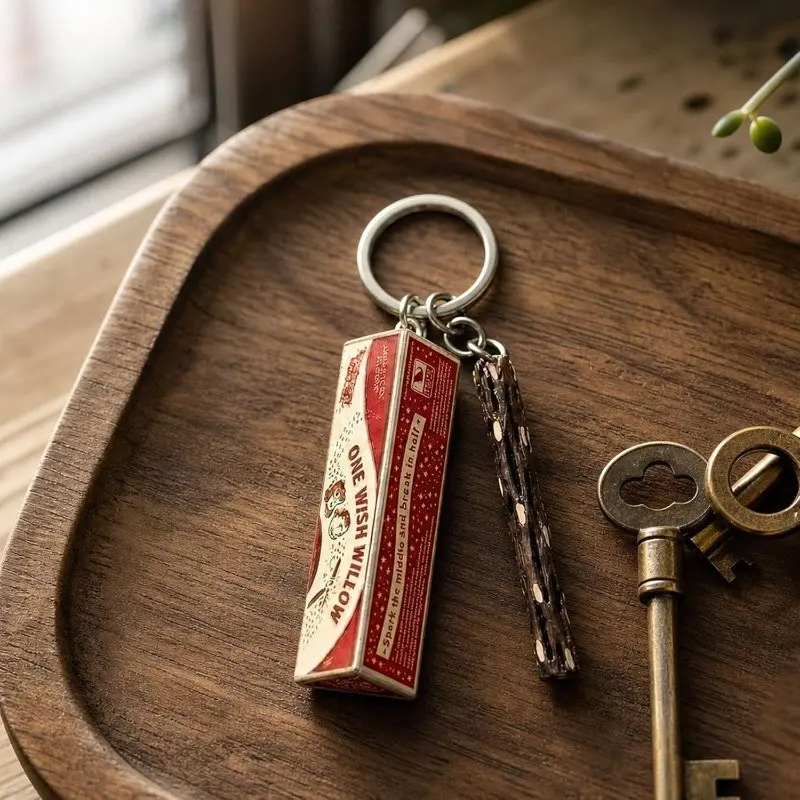 Unique Willow Keychain, Fun Party Accessory, Lucky Charm Gift for Adults, Novelty Key Ring, Perfect for Special Occasions