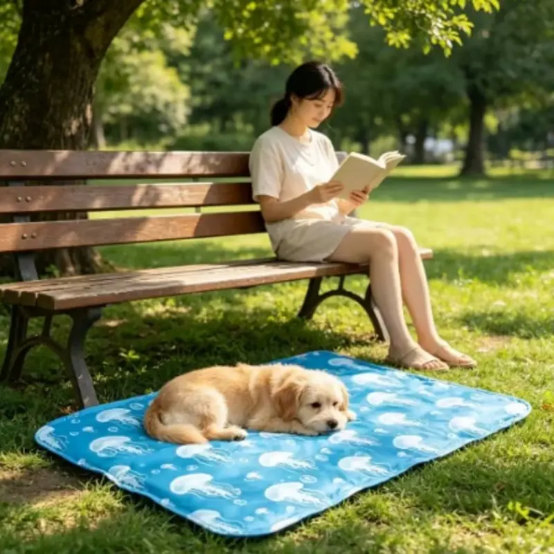 Pet Ice Pad Waterproof Scratch-Resistant Cooling Mat for Cats and Dogs, Summer Cooling Pad, Dry and Cool, Ideal for Pets