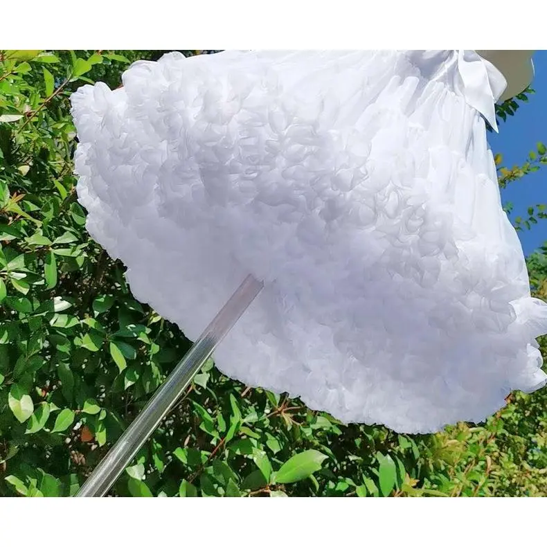 45cm White Petticoats Wedding Bridal Crinoline Lady Underskirt for Party Lolita Girl Crinoline Fluffy Petticoat Underskirt